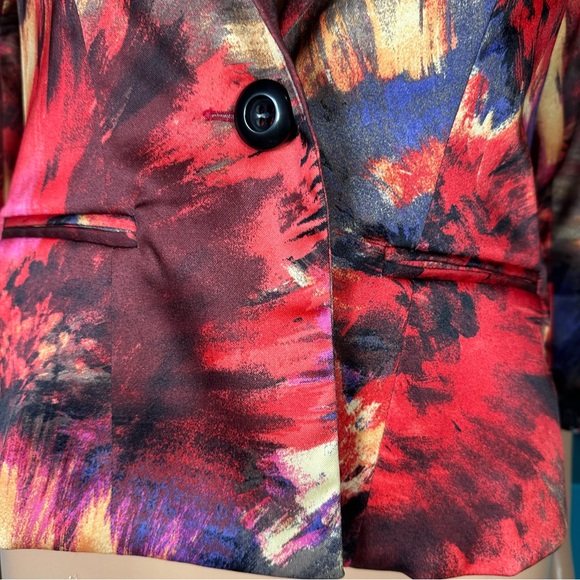 New Directions Abstract Blazer Petite Small - Picture 3 of 9